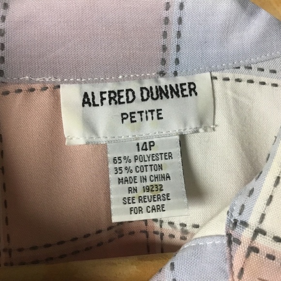 Vintage Alfred Dunner Button Down Plaid Embroidered Butterfly Shirt - Picture 7 of 12